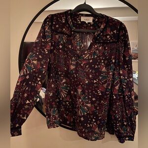 Ba&sh Women's Purple Floral Blouse